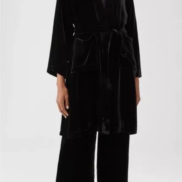 Eileen Fisher High Collar Long  Jacket SVelvet Size Small NWT -$438 - Picture 10 of 12